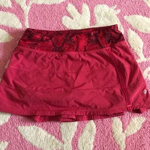 Lululemon Red Skirt